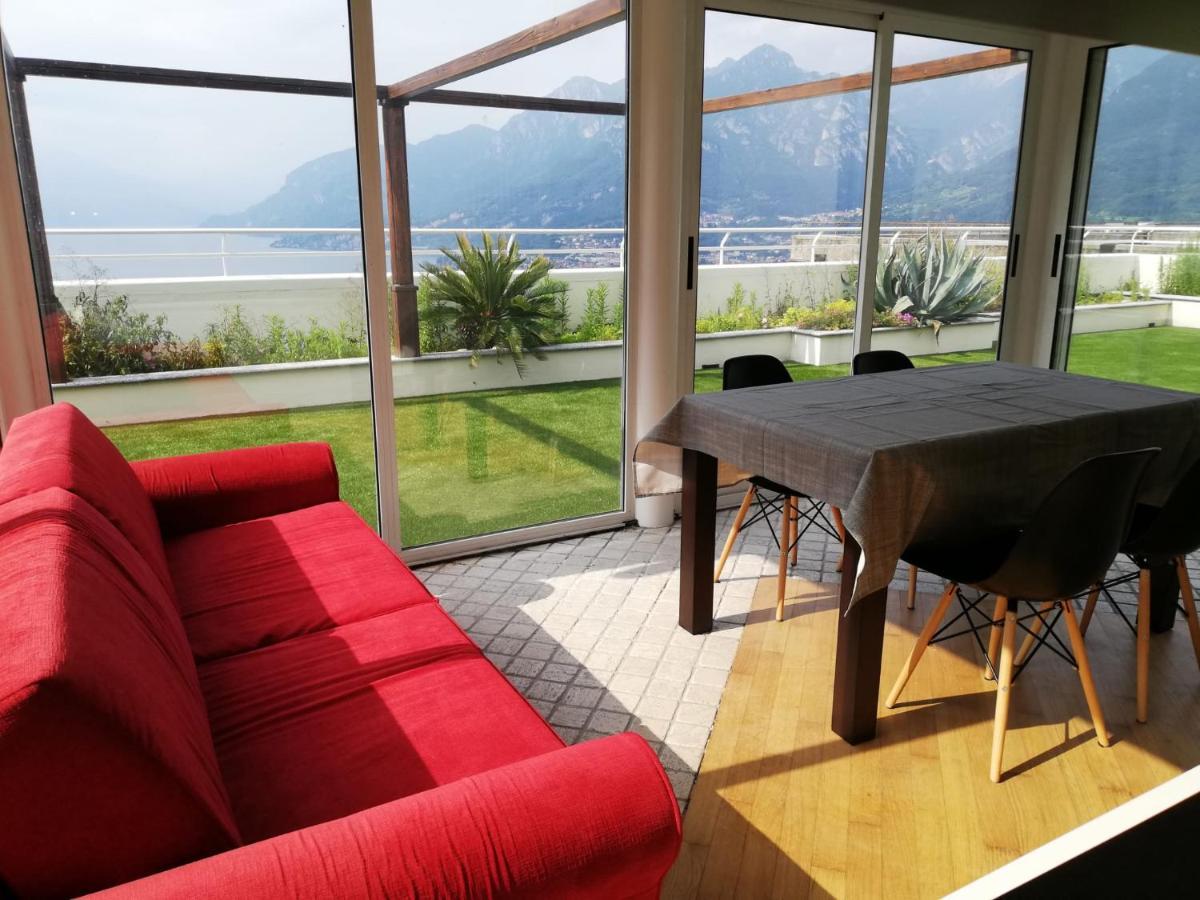 Attico With Big Terrace In Residence With Pool Valbrona Ngoại thất bức ảnh