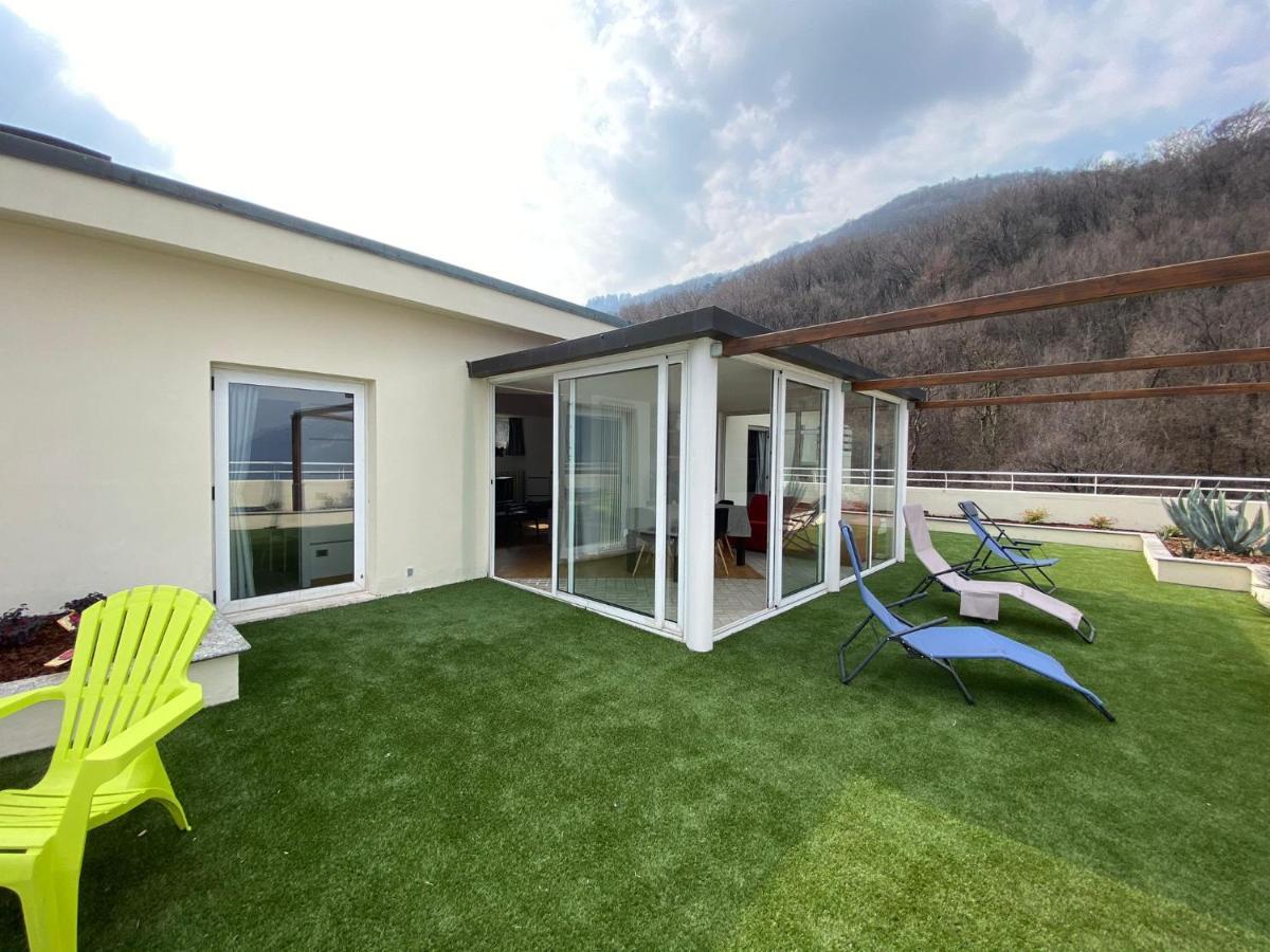 Attico With Big Terrace In Residence With Pool Valbrona Ngoại thất bức ảnh